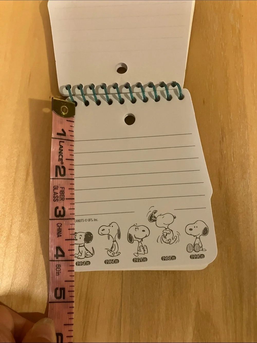Snoopy 60th Anniversary Spiral Notepad - Decades of Snoopy Design